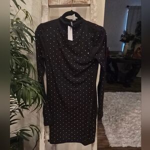 Divided diamond studded mini dress sizeM